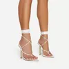Sandálias 2023 Sapatos de verão sexy femininos Gladiator Flip Flips Bandagem Buckle Strap Pumps Ladies Party Sales Mulheres Zandalias