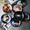 Plates 1pc/Starry Sky Series Ceramic Dinner Plate Afternoon Tea Outdoor Party Pasta Steak Family Restaurant Supplies