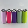 Stainless Steel Tumblers 20oz Double Wall Vacuum Skinny Tumbler with Powder Coat Paint Finish Insulated Hot Water Bottles Eco Friendly Cups