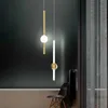 Lichten Creatieve zwarte gouden plafondlampen voor slaapkamer Living Room verlichting LED Moderne binnenhanger Hanging Light 0209