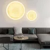 Lights Moon Acrylic Ceiling Light Tricolor LED Living Room Corridor Bedroom Lighting 0209