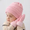 Baskenmütze, Mütze, Handschuhe, atmungsaktiv, Mütze, Fäustlinge, bezaubernd, thermisch, praktisch, für Jungen und Mädchen, Winter