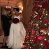 2023 Luxus Meerjungfrau Brautkleider Brautkleider mit Overskirts aus der Schulter Spitze gerafft Sparkle Rhinstone Dubai Fleck Vestidos D196r