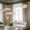 Lampada da soffitto Lampada Nordic Vertigo Lampadario a LED per soggiorno Decorazioni per la casa Illuminazione moderna in tessuto di seta Lampada a sospensione tesa 0209