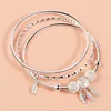 Link Chain 3 PCS/Lot Fashion Dreamcatcher Bassel Feather Charm Bracciale Bracciale per donne Girls Elegante festa di compleanno Gioielli SL394 G230208