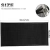 Table Mats 3 Pack Black Bar Mat Spill Glass Drying Cocktail Mixing Service For Counter Top(12inch(L) X 6inch(W))