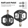 Cykelpedaler Rockbros MTB Pedals Sealed Bearing Lock Pedal Road Cycling Pedal Ultralight Pedals Die Casting Nylon Pedals Bicycle Pedals Part 0208