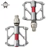 Pedały rowerowe Iron March MTB Rower Rower Pedals z szybkim uwalnianiem stopu aluminium 3 łożyska zamknięte bez poślizgu płaskie platformy 0208