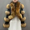 Vrouwenleer 2023 Stijl Echte jas met bont Lady Fashion Sheepskin Coat Vrouwen Fluffy S5244