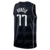 Kyrie Irving 2 Luka Doncic 77 Jerseys de basquete costurou camisas pretas azul branco size s m l xl xxl