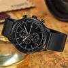 Wristwatches 2023 Chronograph Mens Watches Top Ultra-thin Dial Full Steel Men Watch Clock Fashion Simple Relogio Masculino