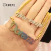 Hoop Huggie Doremi kleurrijke aangepaste naam bamboe oorbellen set glitter kleur sticker bamboe hoep oorbellen roestvrijstalen oorbellen voor vrouwen 230209