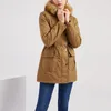 Femmes Trench manteaux 2023 veste d'hiver chaud en peluche fermeture éclair fourrure à capuche femmes femmes couleur unie à capuche Chaqueta Mujer