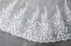 Brudslöjor Est Wedding Veil Long One Layer Shiny Bling Glitters Spets Appliques Edge Cathedral Length for Bride