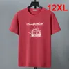 Heren t -shirts groene t -shirt zomer heren katoen t 10xl 12xl big size short mouw tops tees mannelijke print roodgrijs 230209