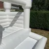 Maison de rebond gonflable blanche de 8x5m avec piscine à balles pour enfants 10ft Mini piscine videuse sautante avec souffleur d'air navire gratuit à votre porte