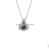 Colares pendentes S925 SERLING SIER feminina coreana inseto Colar de diamante Mulheres Clavics Chain Jewelry Ship Dhenf