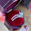 Obrączki ślubne Koreańskie warstwy w kształcie kęsy cyrkon dla kobiet dziewczęta Regulowana przyjęcie średniego palca impreza codzienne prezenty biżuterii