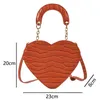 Bolso de mano con forma de corazón de marca a la moda para mujer, nueva tendencia de 2023, bolsos cruzados de cuero Pu, bolso pequeño de hombro para mujer, bolsos bonitos 230209