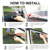 1 Uds. Parasoles de ventana laterales para coche, cortina de malla retráctil para ventana, protector solar para camión, protección solar para vehículos, protección contra el calor y el brillo UV