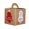 Emballage cadeau sac de noël emballage en papier Kraft pomme Carton fourre-tout 5 pièces décorations pour la maison Navidad fête de noël