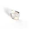 Cluster Anneaux Enosola 925 STERLING Silver Open Ring Ins Personnalité Square géométrique Smooth For Women Punk Street Shoot Openter