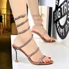 TIES FAMTIYAA FEMMES avec des talons hauts Femme Sexy 2020 Lace Tie Sandalia Sandals Stabet Sandals Chaussures T230208 C2B7