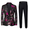Męskie garnitury Blazers mody mężczyzn Jacquard Suit 2 -częściowy duży rozmiar 6xl Wysokiej jakości Homme Biznesowa kurtka ślubna bankiet 230209