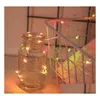 Led Strings Aa Batterie Power Operated Copper Sier Wire Fairy Lights String 50Leds 5M Noël Xmas Home Party Décoration Seed Lamp Dhnis