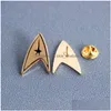 Alfinetes Broches Star Trek Starfleet Esmalte Broche Alfinetes Distintivo Lapel Liga Metal Moda Jóias Acessórios Presentes Drop Delivery Dhnyv