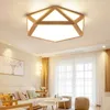 Modern LED Wood Ceiling Lights In geometric Shape lamparas de techo For Bedroom Balcony Corridor Kitchen Lighting Fixtures 0209