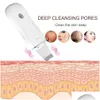 Dispositivos para el cuidado de la cara Trasonic Limpieza profunda Hine Skin Scrubber Eliminar la suciedad Blackhead Reducir las arrugas y las manchas Blanqueamiento facial Lifting Dhn3A