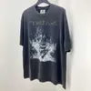 Designer Fashion Saint Michael T Shirt Dark Limited High Street Old Washed Short Sleeve Tee