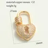 Charms Heart Lock für Schmuckzubehör Stern Moon Kreuz Anhänger Ohrring Armband Halskette Kupfer Zirkon DIY Crafts Accessoires