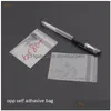 F￶rpackningsv￤skor Promotion Real 1000pcs Clear RESERABLE BOPP Poly Cellophane Bag 6x8cm Transparent Opp Gift Plast Packaging Self Adhe Dh6qy