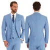 Costumes pour hommes Arrivée Marine Mariage Pour Hommes 3 Pièces Marié Tuxedos Groomsman Costume Formel D'affaires (Veste Pantalon Gilet Cravate)