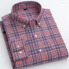 Men's Casual Shirts 2023 Autumn Winter Plaid Shirt For Men Pure Cotton Long Sleeve Checkered Large Size Male Tops Camisas MY523