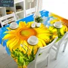 Table Cloth COLORFUL KING Round Rectangular Tapete Tablecloth Cover 3D Tea Flower Rose Cherry Blossoms Wedding Decoration