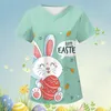 Blusas de mujer Camisas Día de Pascua para mujer Camisa feliz Linda blusa gráfica informal Entrenamiento superior