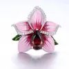 Anneaux de mariage Mode Rose Huile Goutte Rose Zircon Bague Fleur Alliage Dames Élégant Bijoux Fiançailles Accessoires De Fête