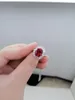 Cluster ringen klassiek lab gekweekte ruby ​​verloving bruiloft sterling zilver 925 sieraden kerstcadeau ideeën groothandelsprijs