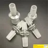 adattatore per giunti in vetro con bocca di macinazione adattatore per bong spesso maschio femmina 14mm 18mm adattatore in vetro per piattaforme petrolifere bong in vetro