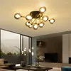 Plafondlampen Noordse LED kroonluchters Creatieve glazen bal kroonluchter verlichting woonkamer keuken hangende lampen verlichtingsarmaturen