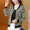 Women's Jackets Korean Fashion Summer Print Bomber Jacket Women Thin Long Sleeve Loose Baseball Femme Zipper Casual Coat OutwearWomen's