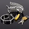 Nyligen Snake Design Metal Chastity Devices Steel Cock Cage Dick Bird Cures for Men BDSM Fetish Toys