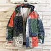 Men's Down Cotton Jacket Coat Winter Street Printing Thick Padded Loose Men And Women