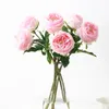 Flores decorativas 6 caules/lote Austen Rose decoração em casa Latex Touch Real Touch Wedding Artificial Pink Flor Floral Event Party Display -