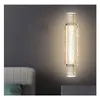 Wall Lamps Transparent Glass Crystal Lamp Background Living Room Creative Designer Corridor El Lobby Decorative Drop Delivery Lights Dhlhu