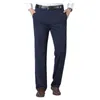 Pantaloni da uomo Pantaloni da lavoro spessi e dritti Uomo Ufficio Formale Nero Taglie forti Blu Elastico Business Stretch Grande 44 48 50 52 Uomo che indossa 230209