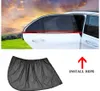 Couverture de fenêtre de voiture Protection UV bouclier Auto côté fenêtre arrière pare-soleil rideau maille couverture Auto accessoires 2 pièces